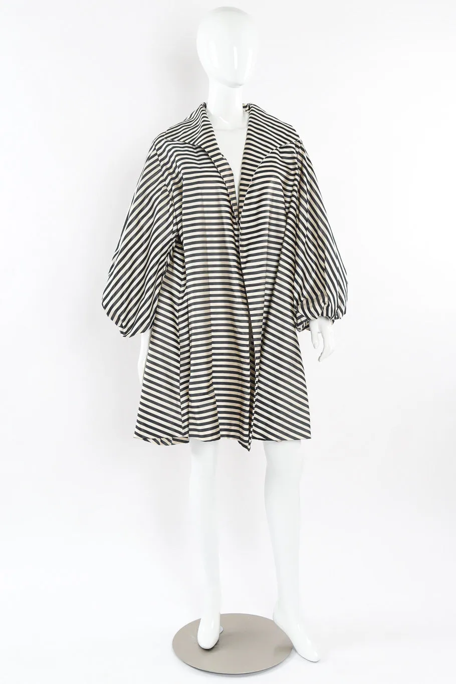 Oversized Striped Swing Coat