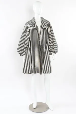 Oversized Striped Swing Coat