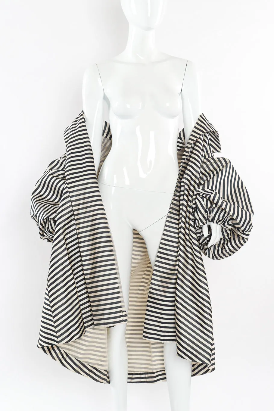 Oversized Striped Swing Coat