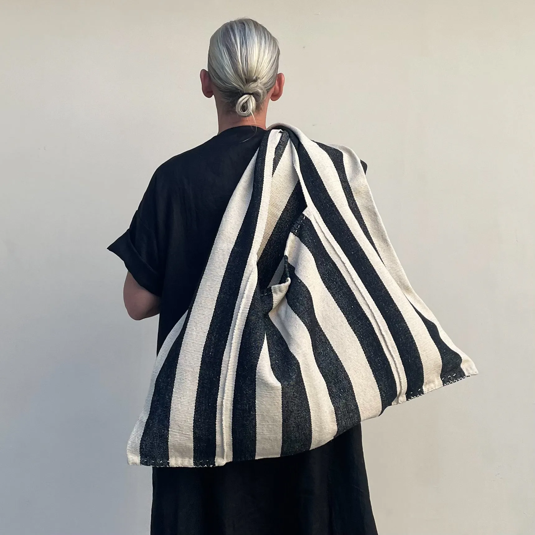Oversized Tote Wide Stripe
