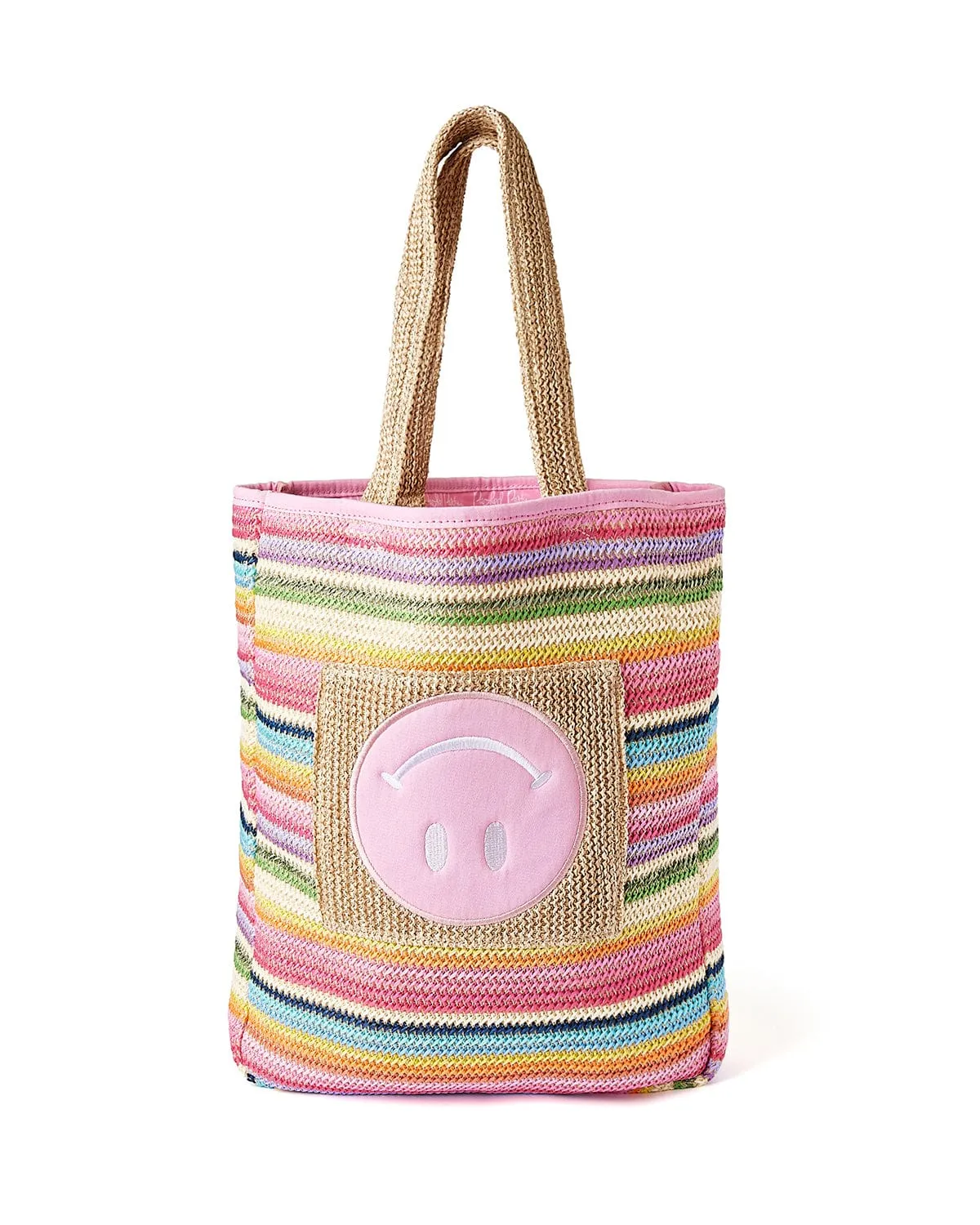 Packed Party Bring on The Fun Woven Rainbow Tote Bag