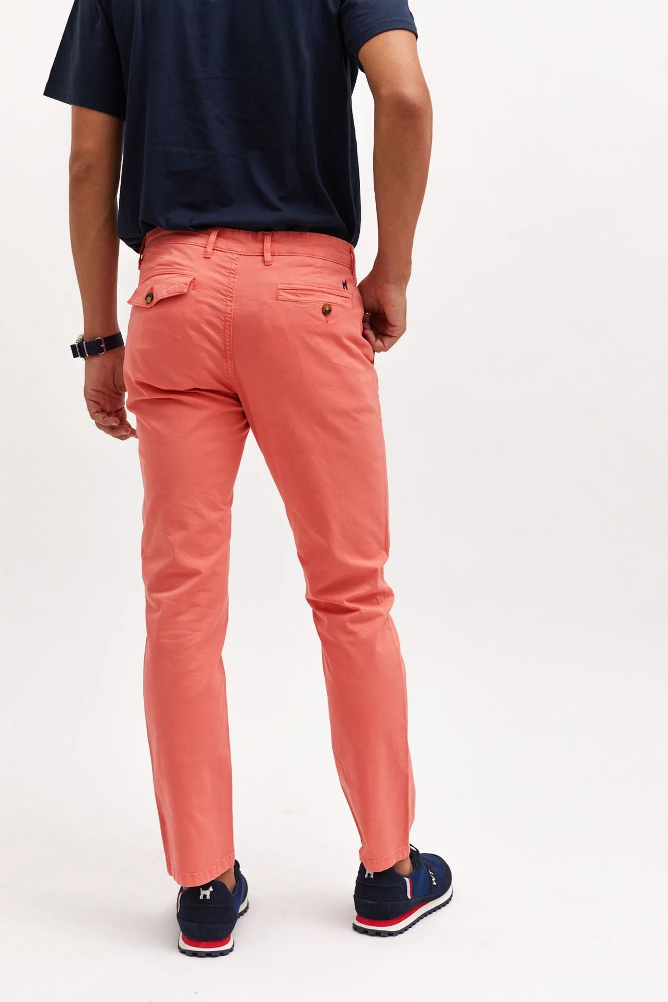 Pantalón Chino Slim Coral