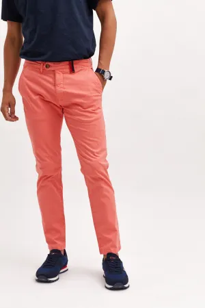 Pantalón Chino Slim Coral