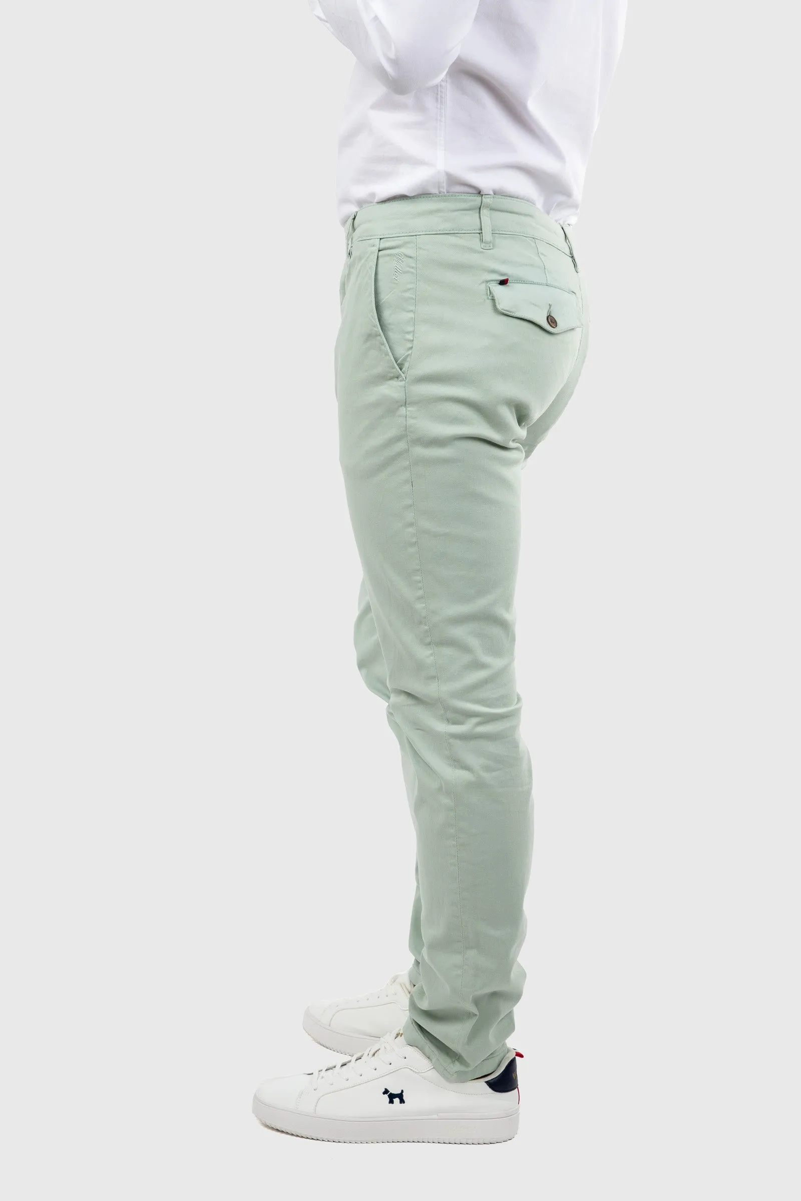 Pantalón Chino Slim Verde Menta