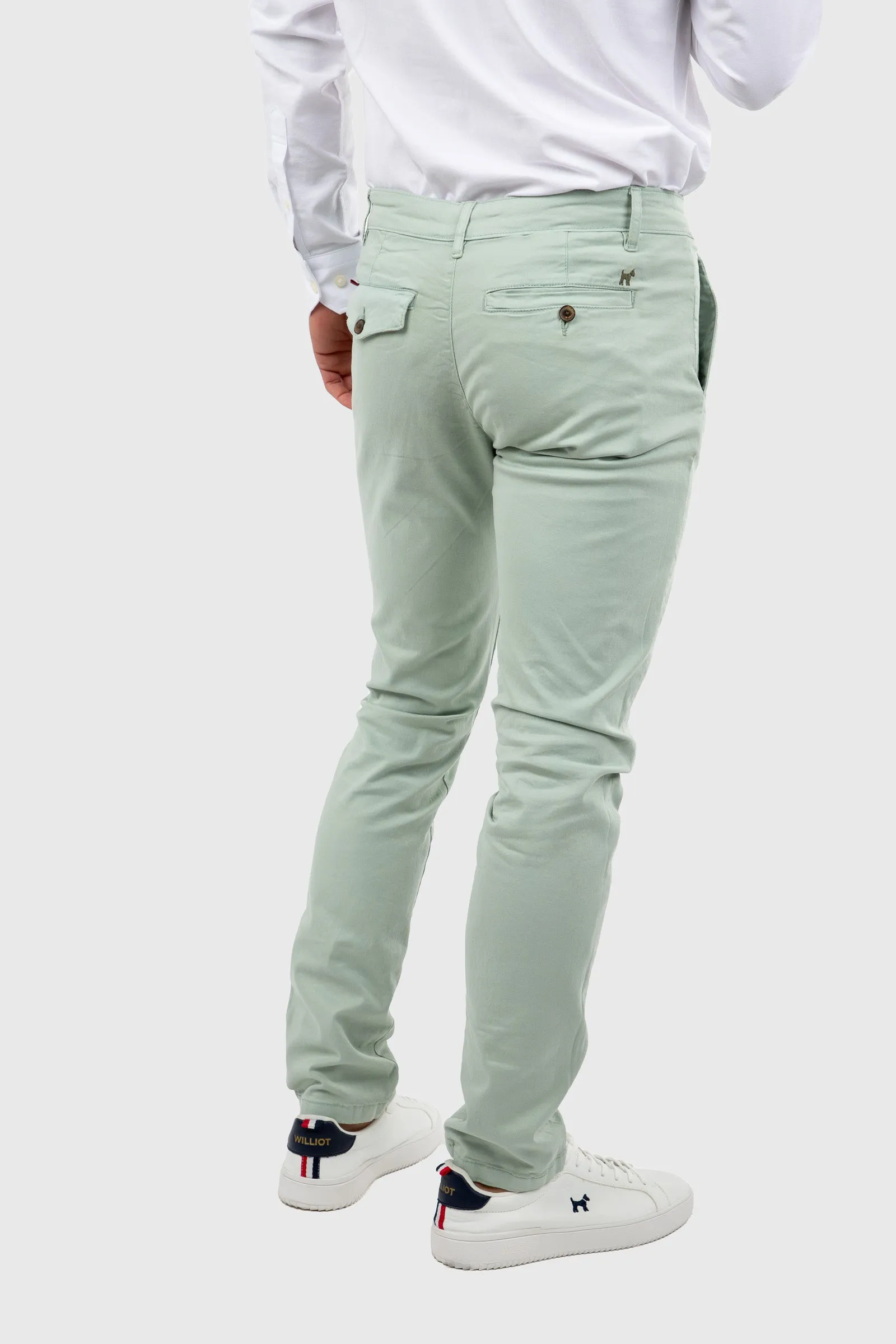 Pantalón Chino Slim Verde Menta