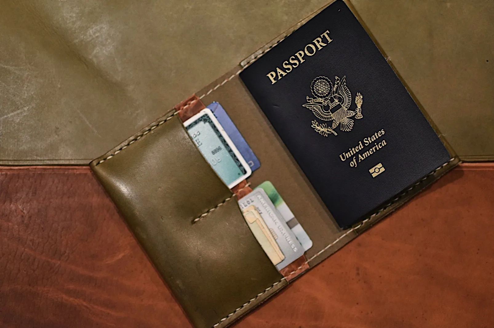 Passport Wallet - Brown