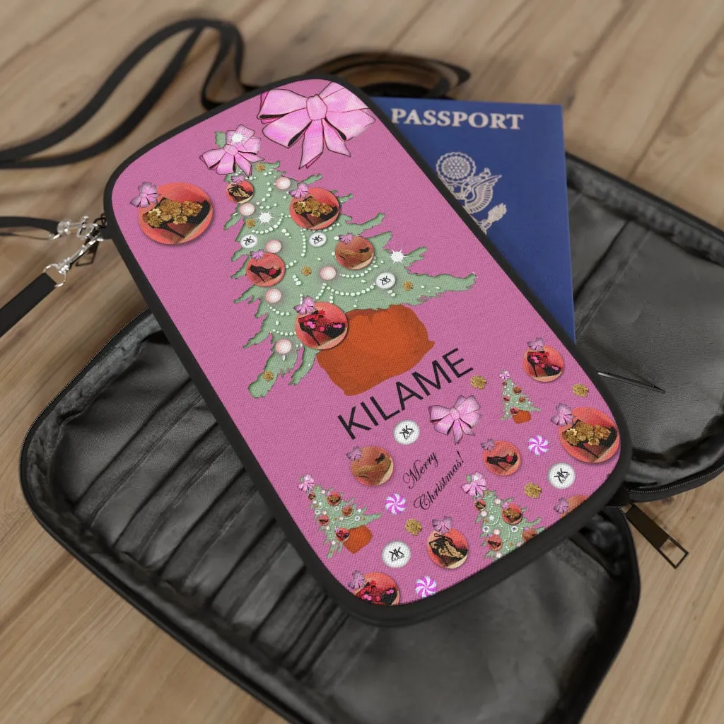 Passport Wallet 'Pink Christmas'