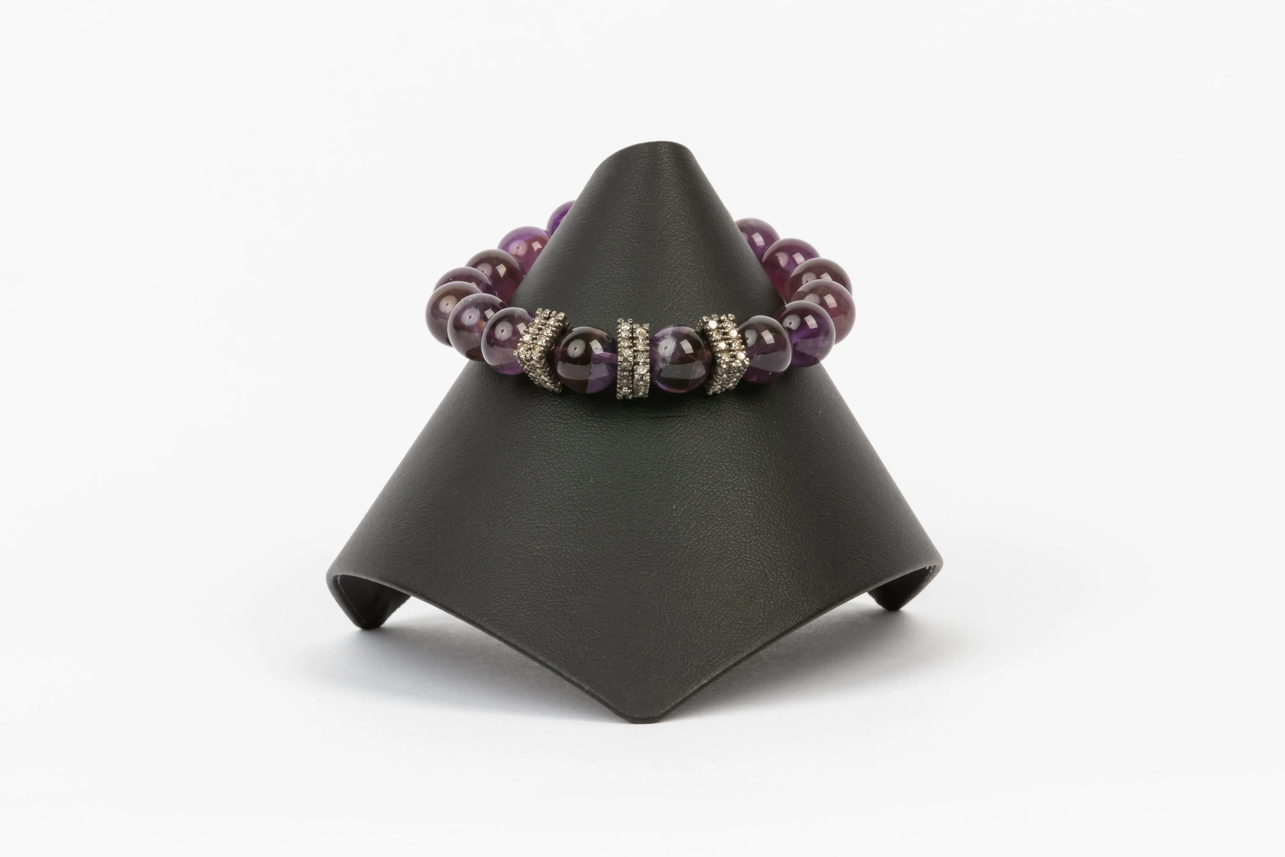 Pave Diamond, Amethyst Bracelet