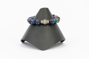 Pave Diamond, Multi Colored Tigers Eye