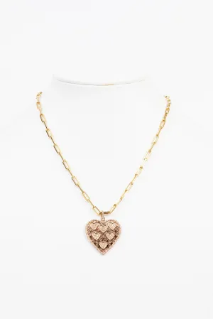 Pave Diamond, Rose Gold Heart