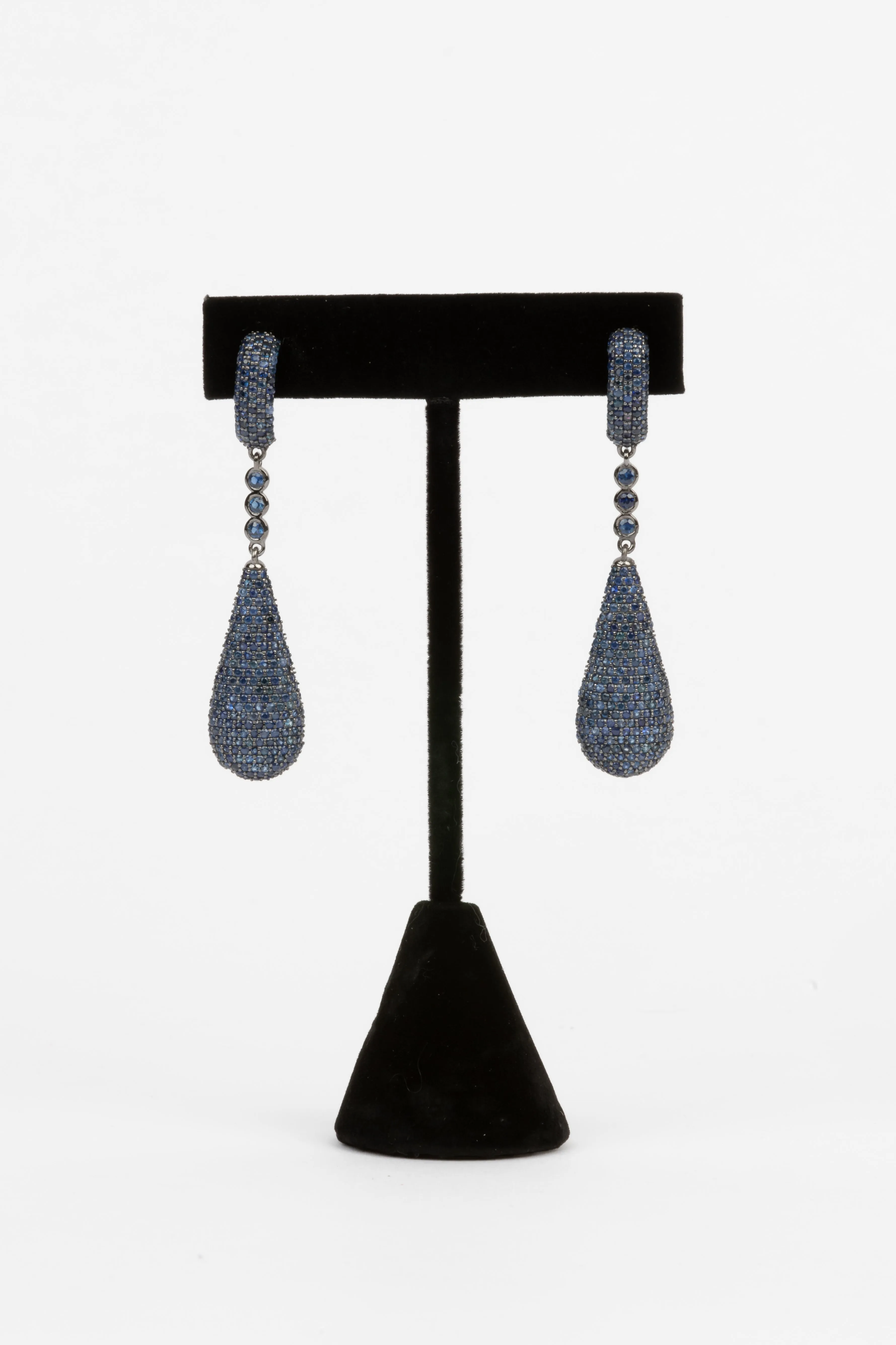 Pave Sapphire Earrings