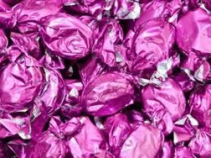 Peach Pink Foil Hard Candies 5LB Bulk