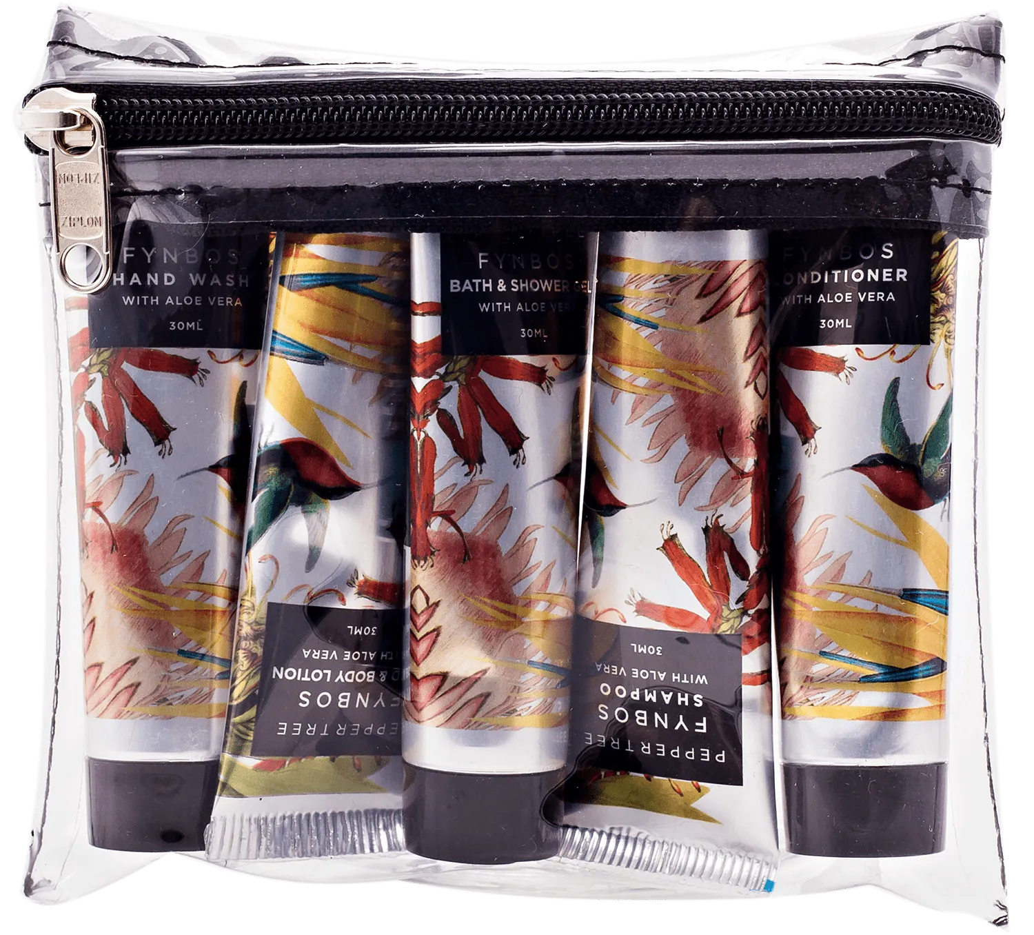 Pepper Tree Fynbos Hand & Body Travel Bag 30ml x 5