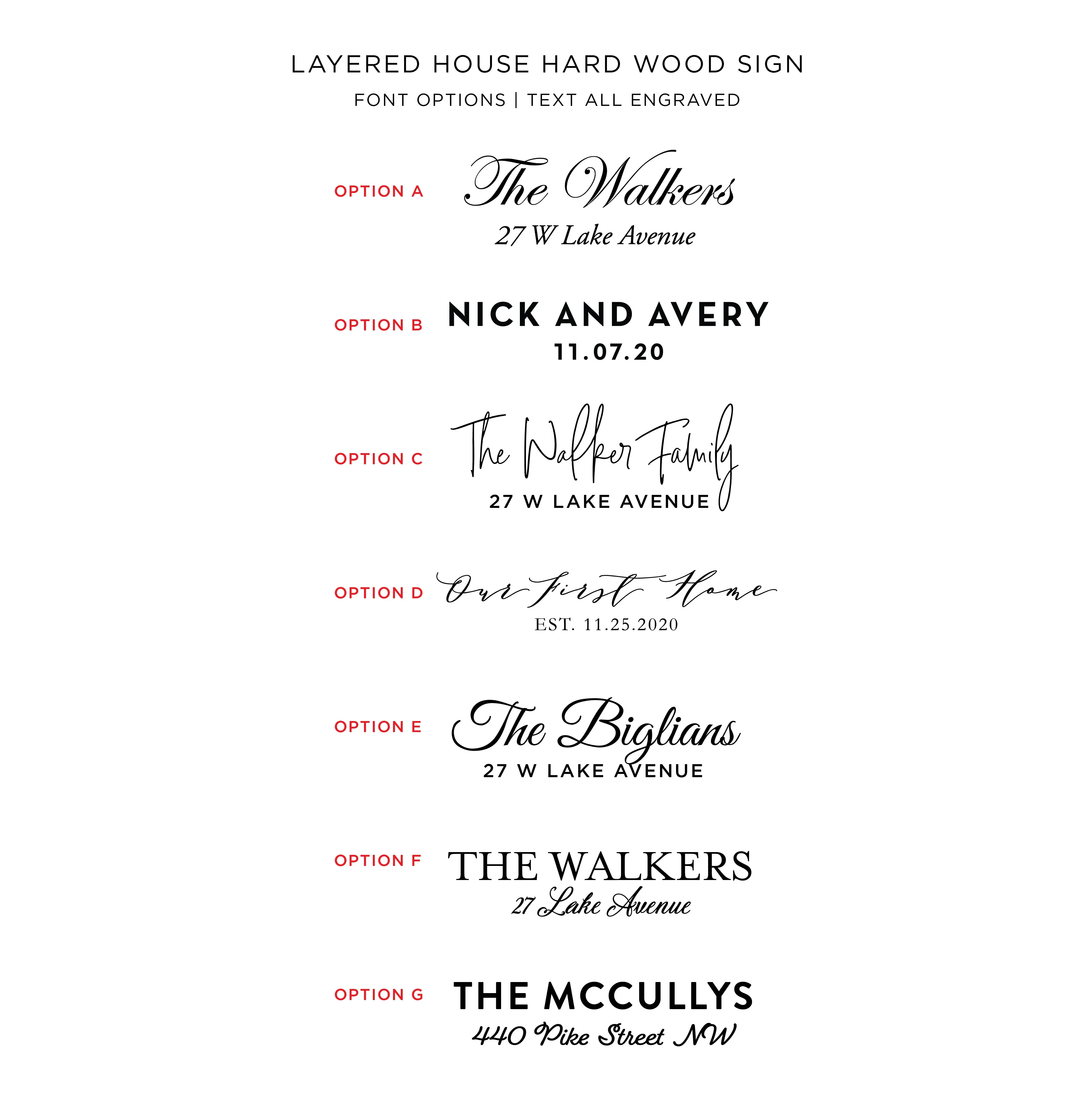 Personalized Layered House Hard Wood Sign