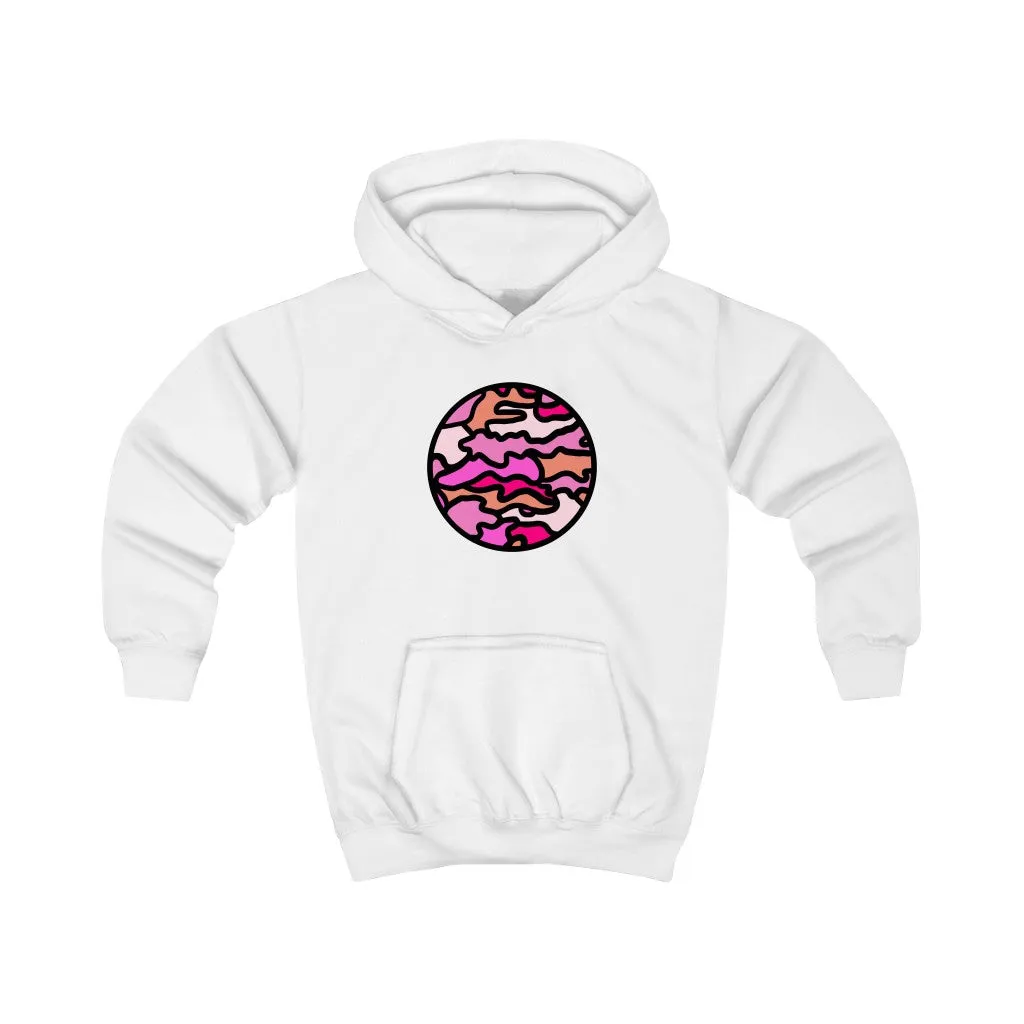 Pink camo hoodie for younger kids