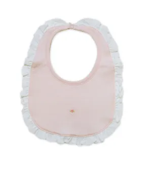 Pink Rosebuds Baby Girl's Bib
