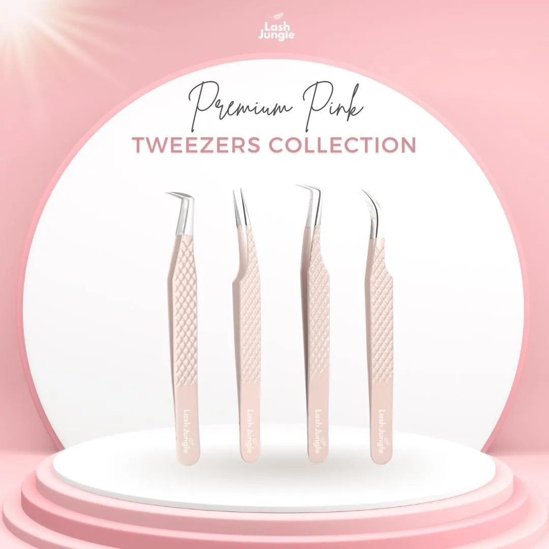 Pink Volume Lash Tweezers – Slim Boot