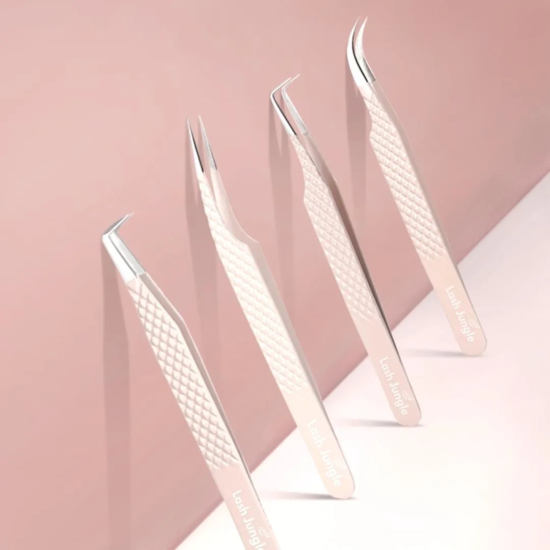 Pink Volume Lash Tweezers – Slim Boot