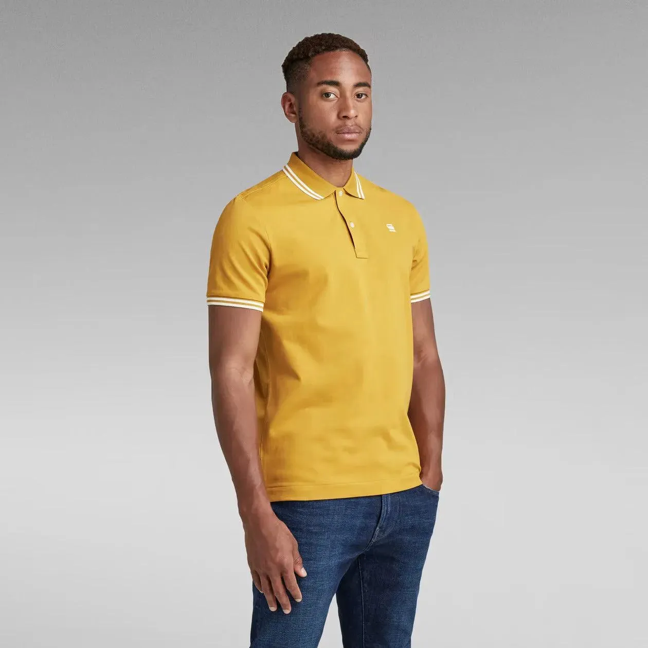 Polo Dunda Slim Stripe Yellow
