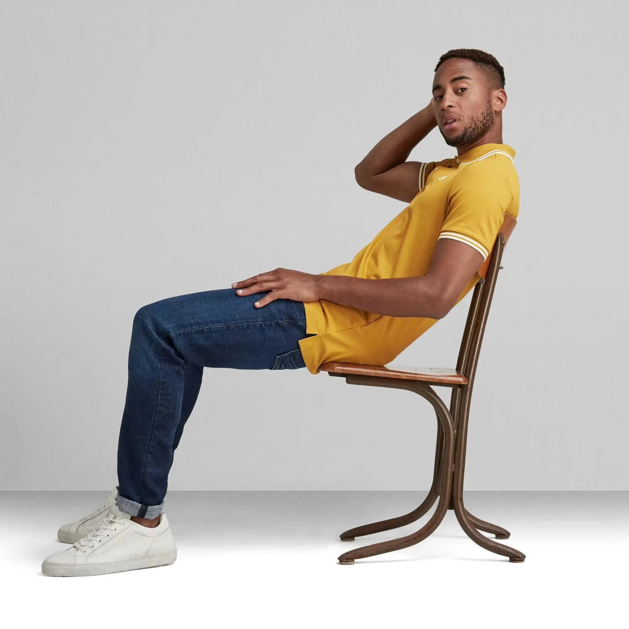 Polo Dunda Slim Stripe Yellow