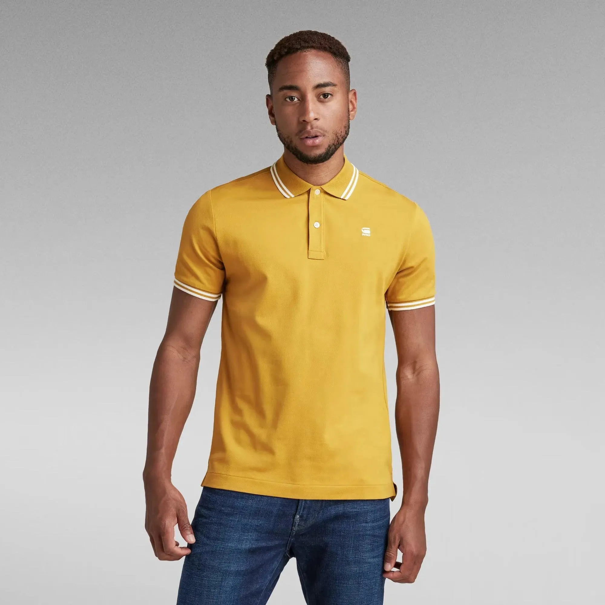 Polo Dunda Slim Stripe Yellow