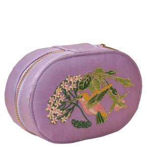Powder Hummingbird Lavender Oval Jewellery Box