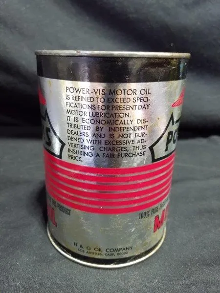 Power-Vis Quart Empty Composite Motor Oil Can