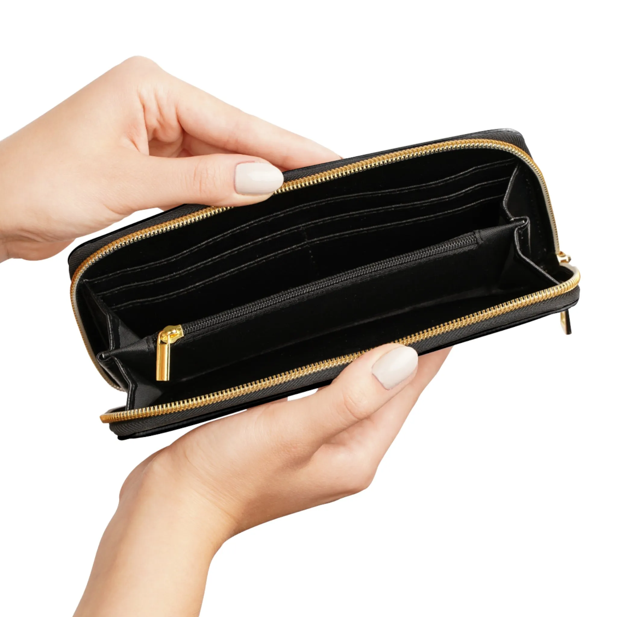 Powered by Coffee Zipper Wallet