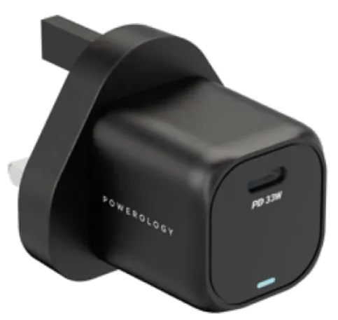 Powerology - 33W GaN PD Charger With USB-C To Lightning Cable (1.2M)