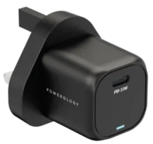 Powerology - 33W GaN PD Charger With USB-C To Lightning Cable (1.2M)