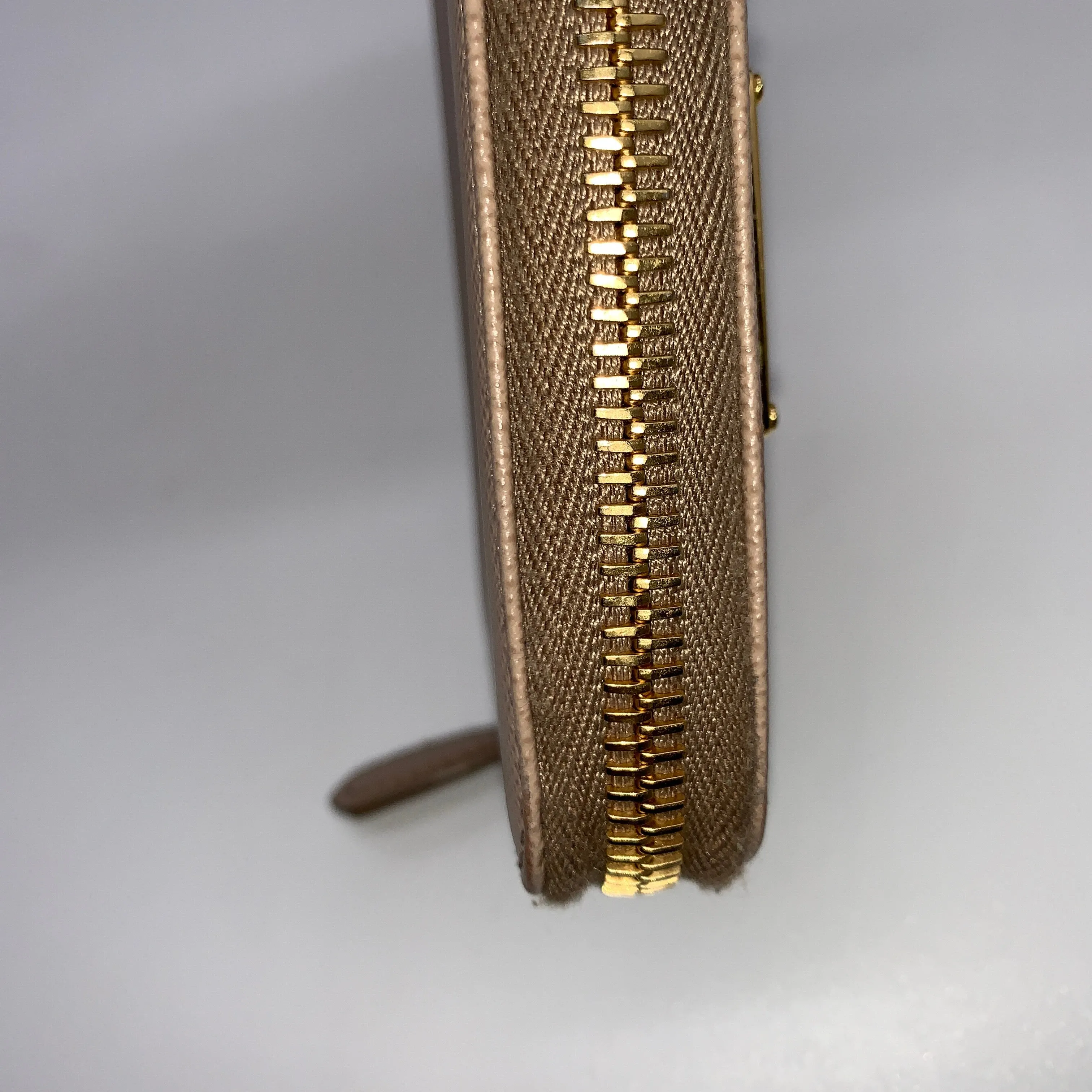 Prada Creme Zip-Around Wallet