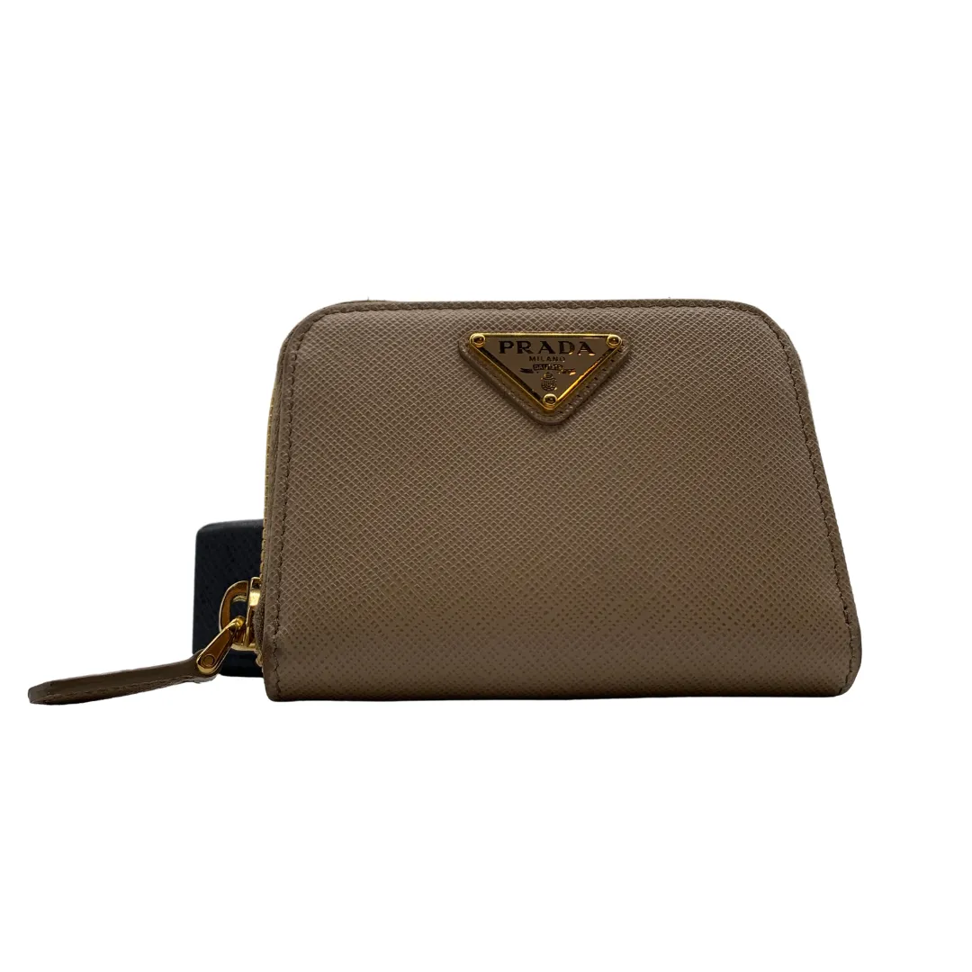 Prada Creme Zip-Around Wallet