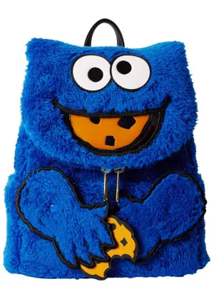 PRE-ORDER Loungefly Sesame Street Cookie Monster Plush Backpack Blue