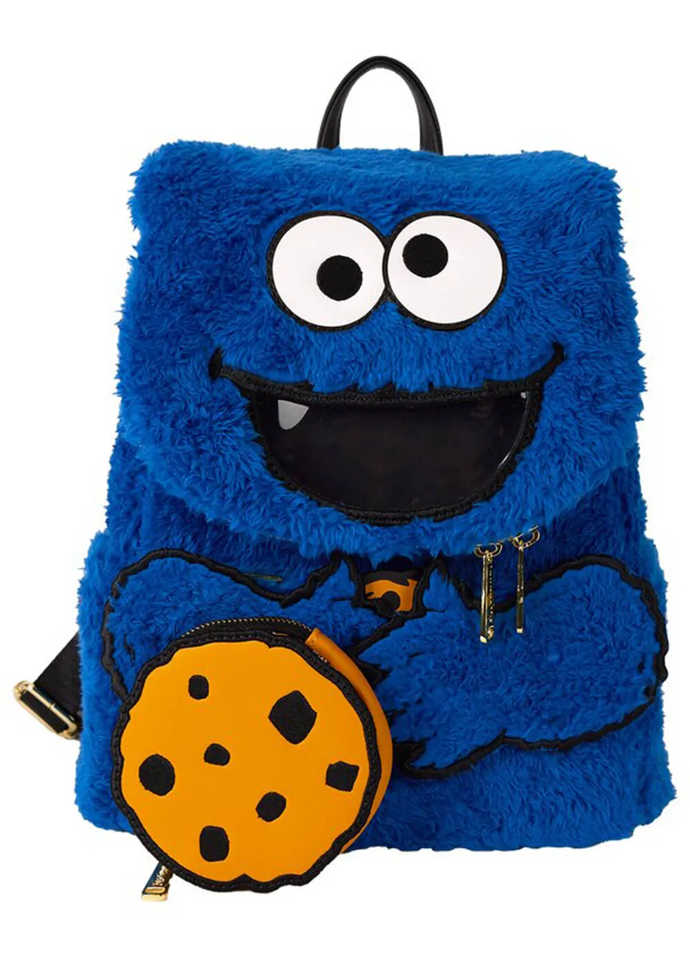 PRE-ORDER Loungefly Sesame Street Cookie Monster Plush Backpack Blue
