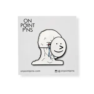 Pretending to be Happy Meme Lapel Enamel Pin