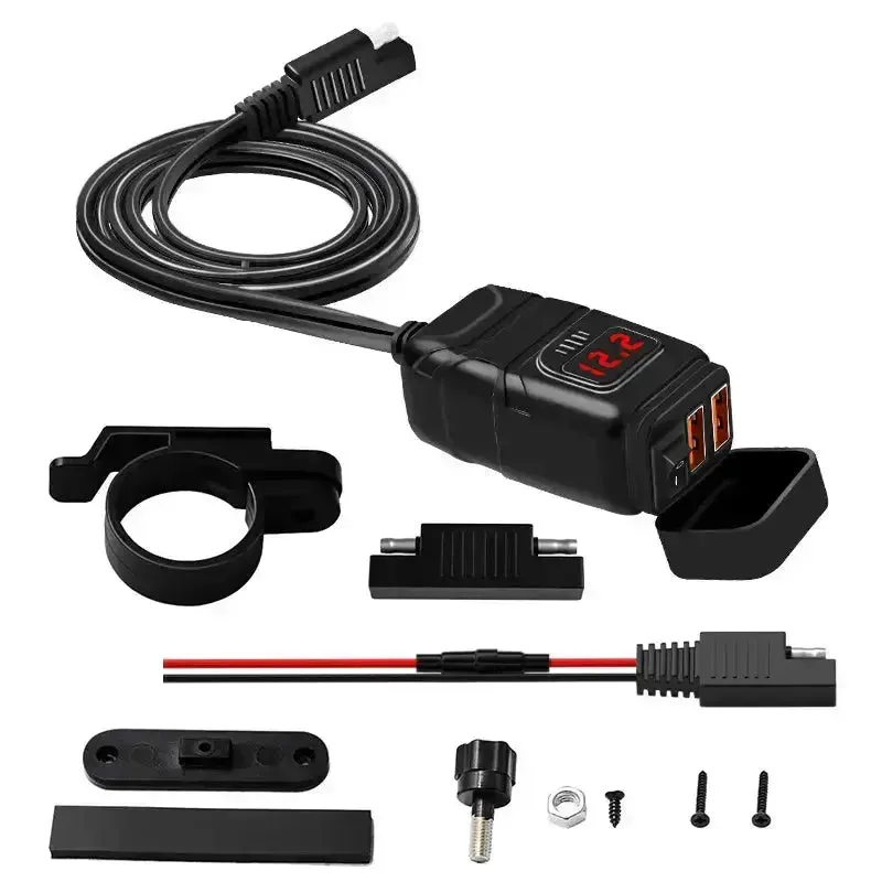 Prise USB moto Fast Charge   Voltmeter