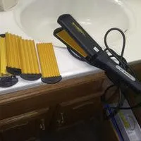 Pro 4-IN-1 Replaceable Ceramic Hair Crimper Corrugating Adjustable Temperature Curling Flat Iron Hair Crimper Straightener With 4 Pair Plates