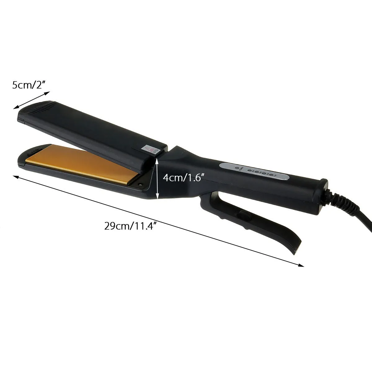 Pro 4-IN-1 Replaceable Ceramic Hair Crimper Corrugating Adjustable Temperature Curling Flat Iron Hair Crimper Straightener With 4 Pair Plates