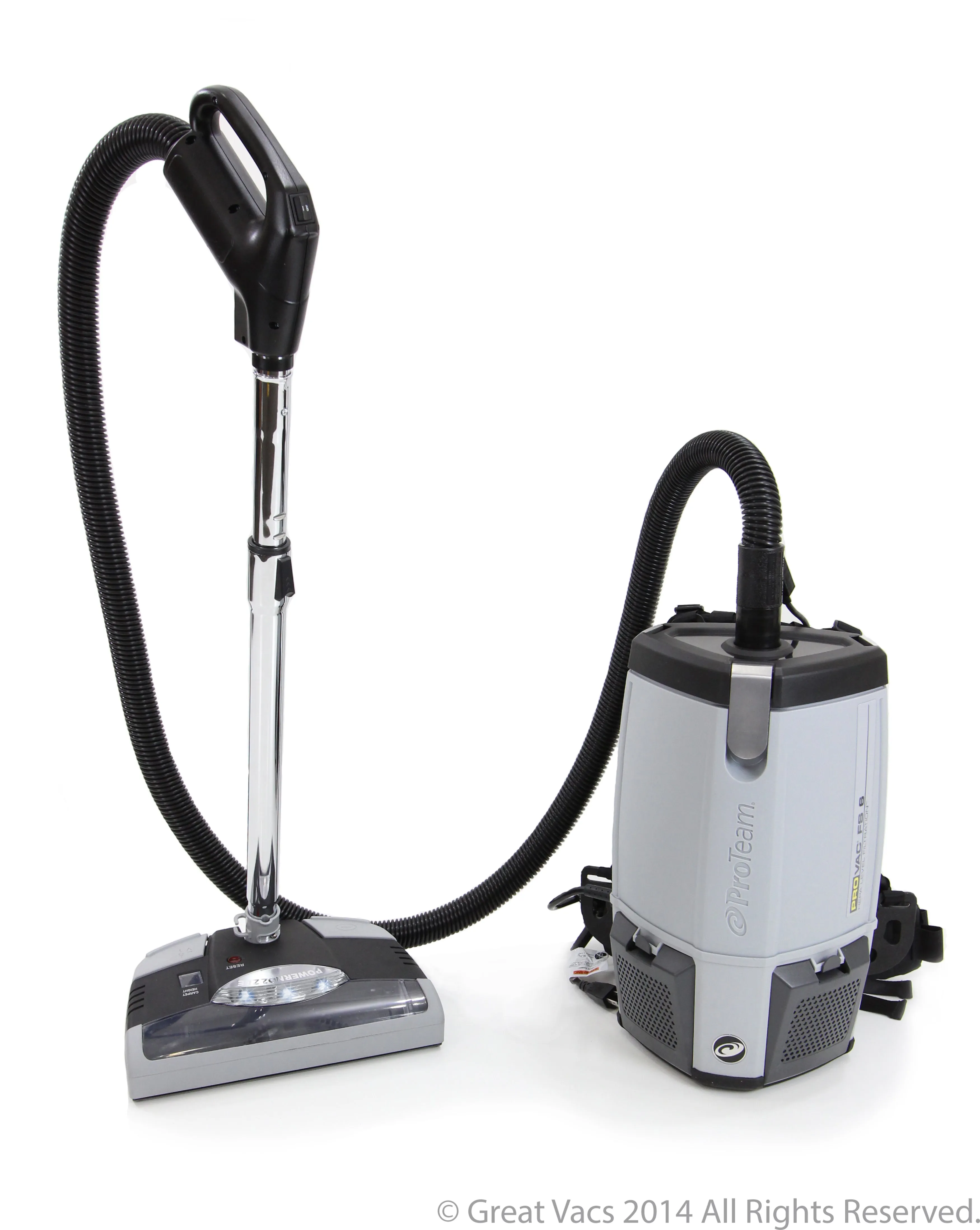 ProTeam ProVac FS6 Commercial 6qt Backpack Vacuum Cleaner W. GV Powerhead