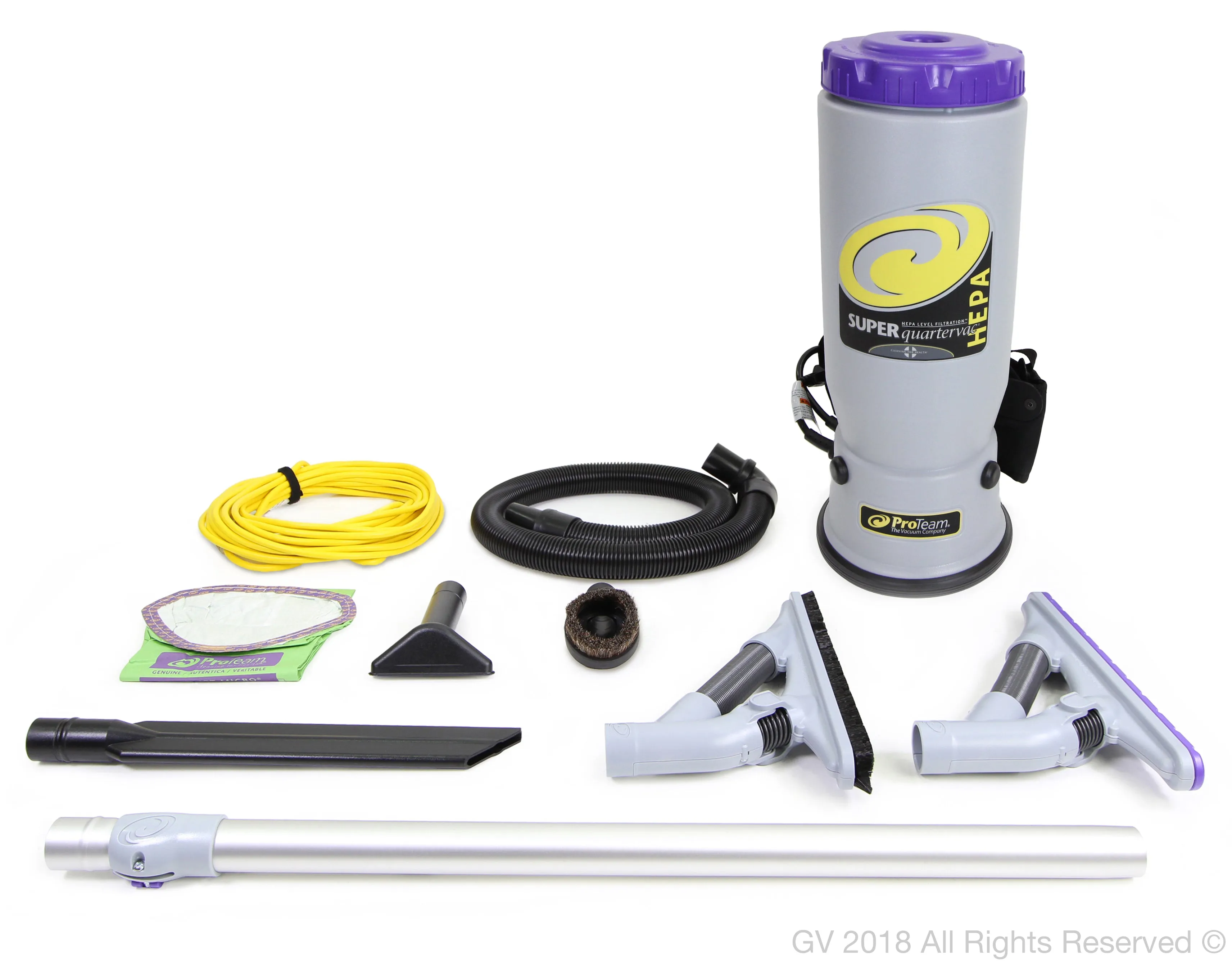 Proteam Super QuarterVac Commercial Backpack Vacuum with Pro Blade Kit