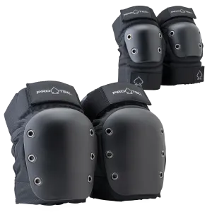 ProTec - Knee&Elbow Pads Set (Black | Butterfly Straps)