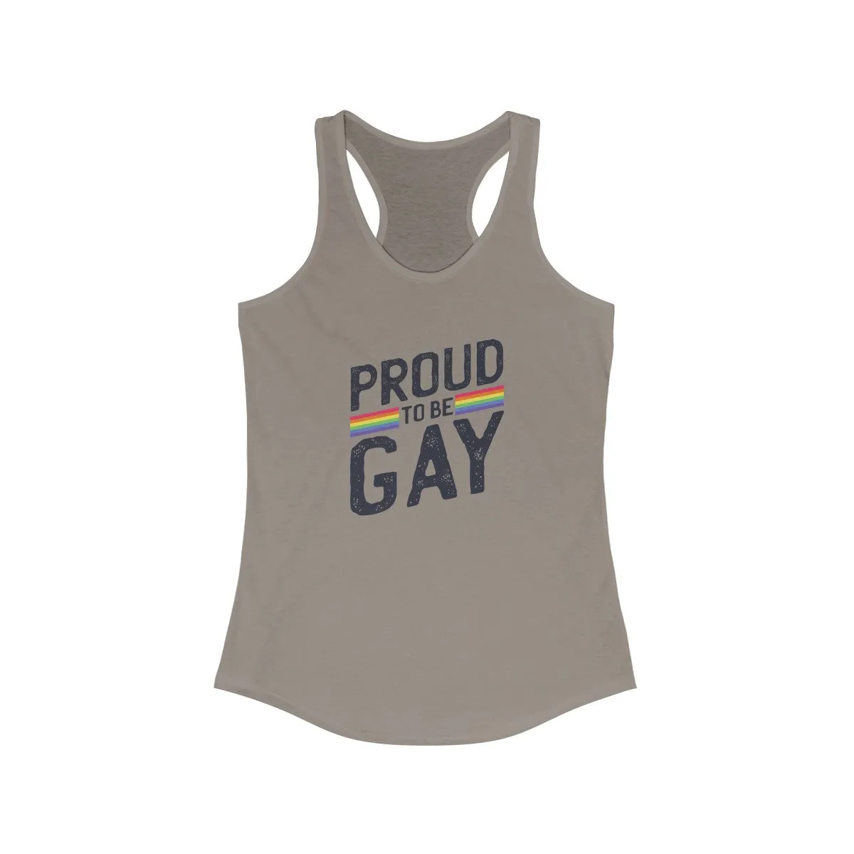 PROUD TO BE GAY <br>women's racerback tank
