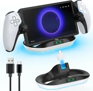 PS Portal Charging Dock/ Stand - includes Magnetic USB-C Connector and Charging Indicator lights - LVVIL