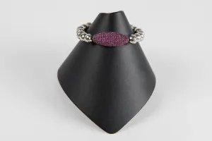 Pyrite with ruby bead