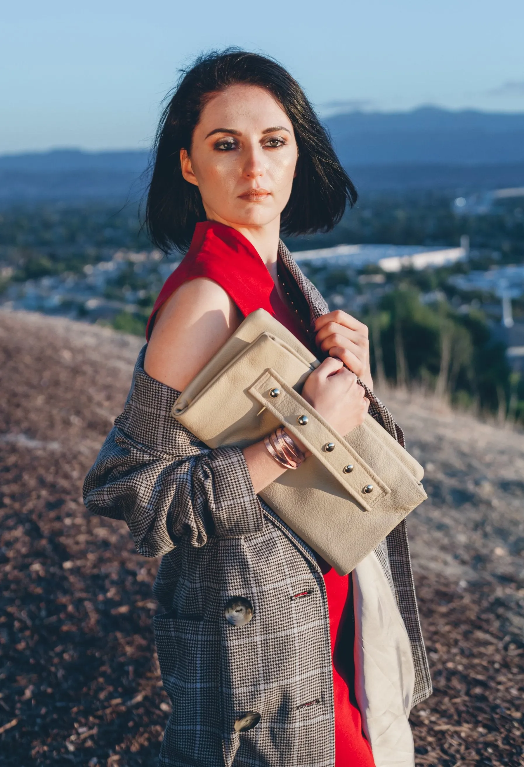 "Celebrity" foldover clutch