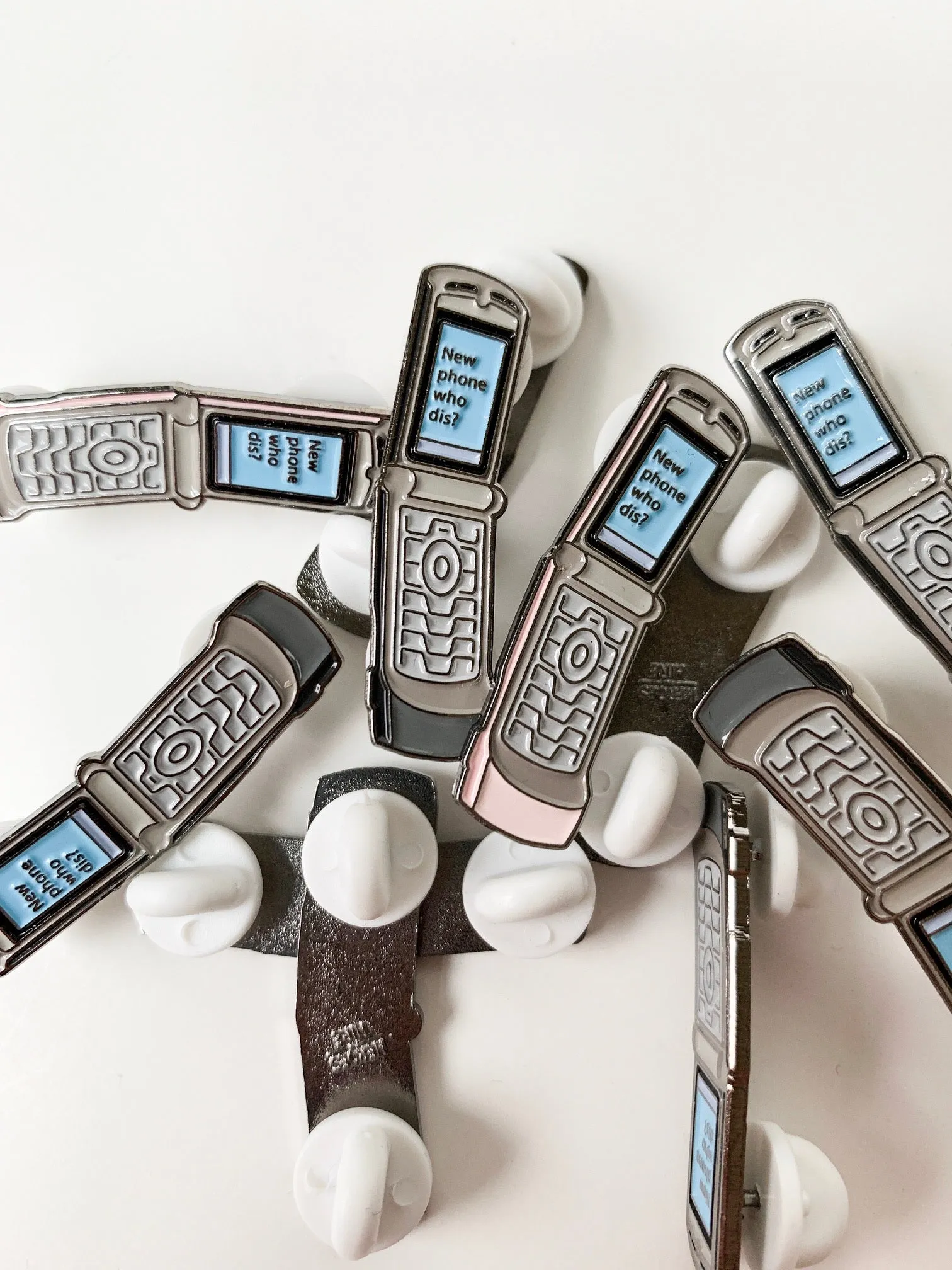 "New Phone Who Dis" Razr Lapel Pin