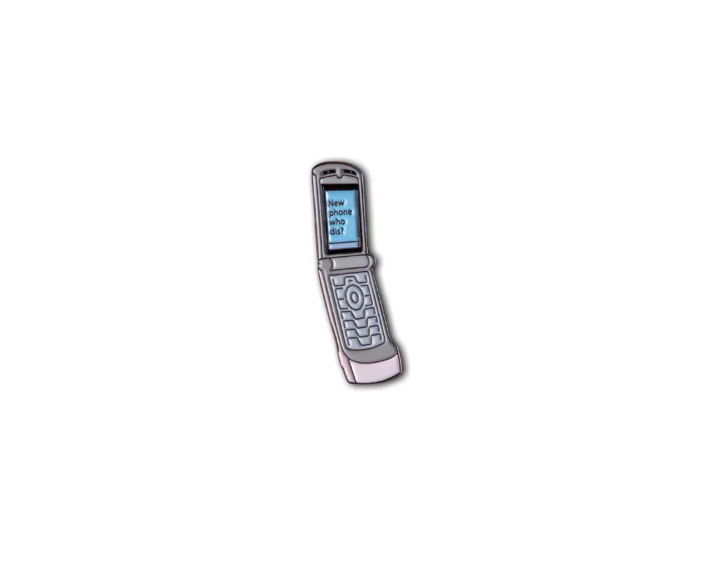 "New Phone Who Dis" Razr Lapel Pin