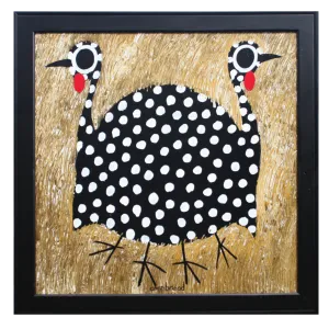 "Overlapping Guinea Hens"