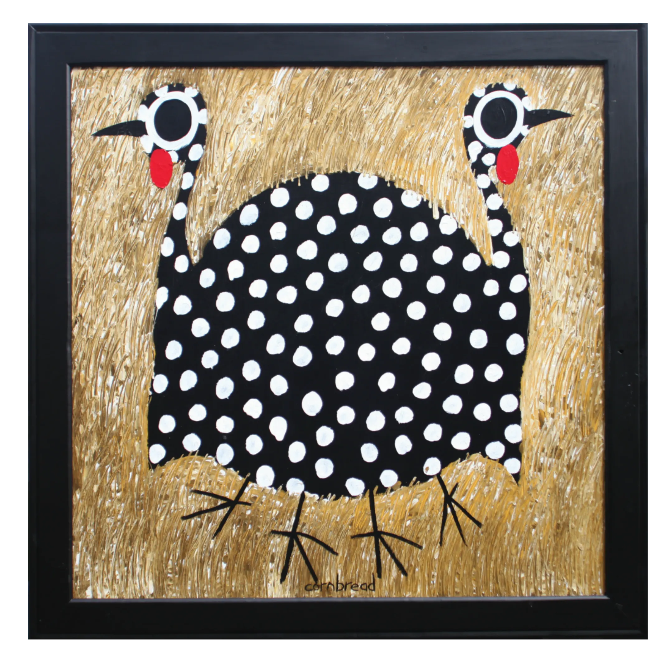 "Overlapping Guinea Hens"