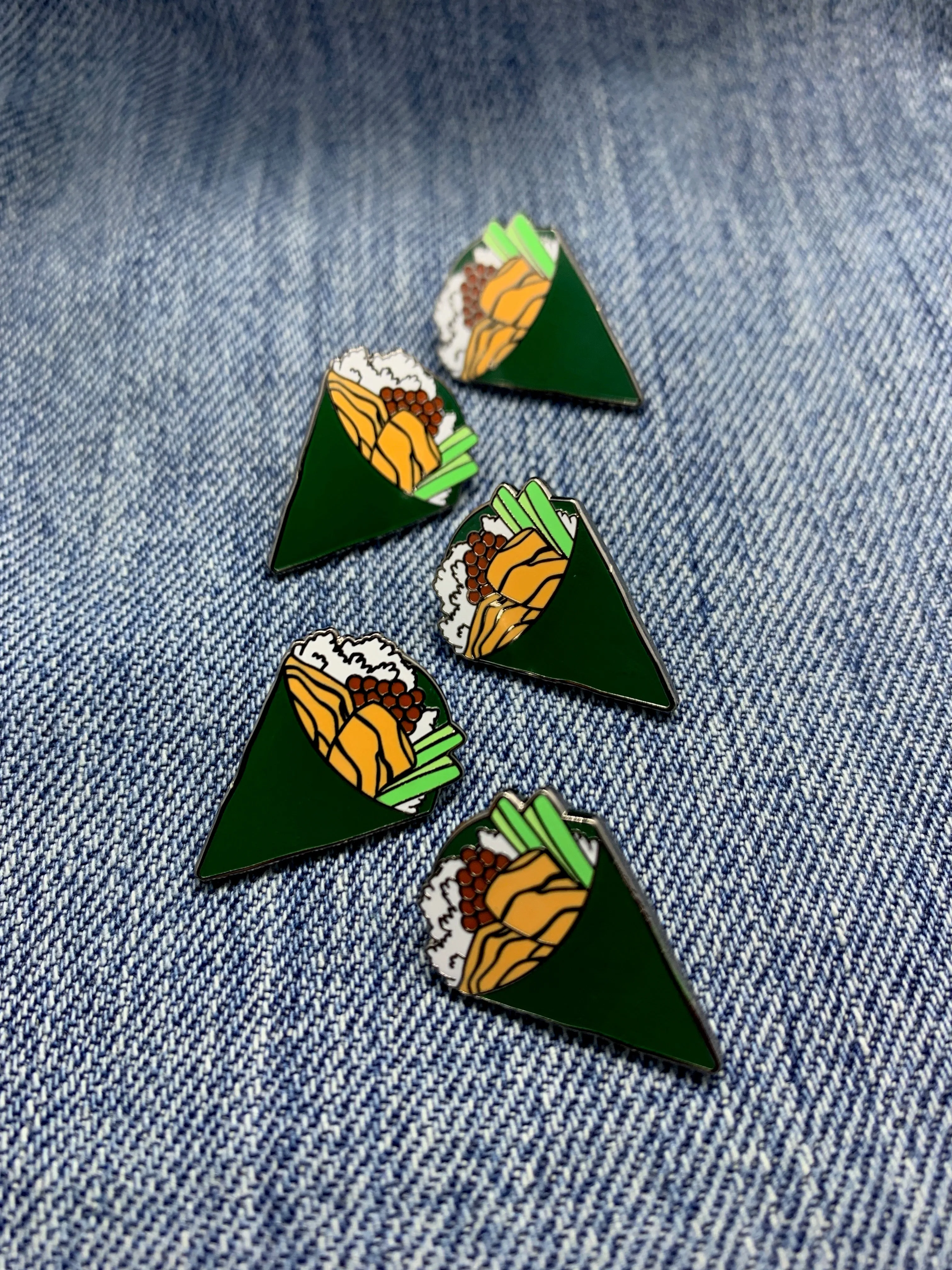 "Temaki Hand Roll Sushi" Lapel Pin
